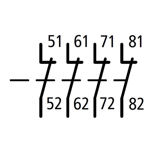 Auxiliary contact for auxiliary contacter, 4 NC image 2