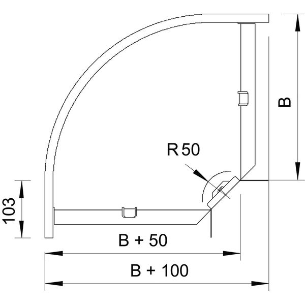 RB 90 120 FS 90° bend horizontal + angle connector 110x200 image 2
