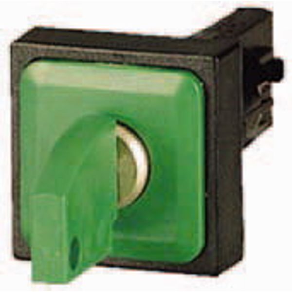 Key-operated actuator, 2 positions, green, maintained image 1