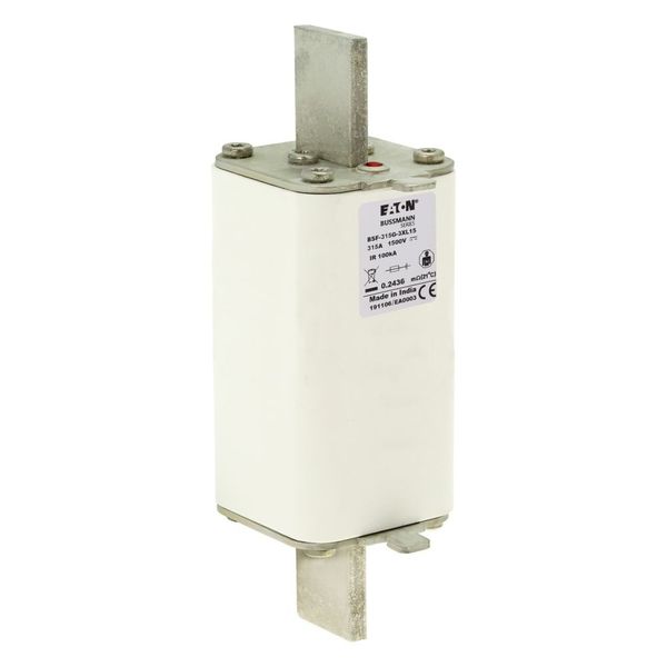 Fuse-link, high speed, 315 A, DC 1500 V, 3L, 75 x 75 x 205 mm, gBat, IEC, blade connection image 7