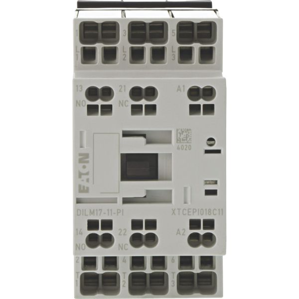 Contactor, 3 pole, 380 V 400 V 8.3 kW, 1 N/O, 1 NC, 24 V 50/60 Hz, AC operation, Push in terminals image 6