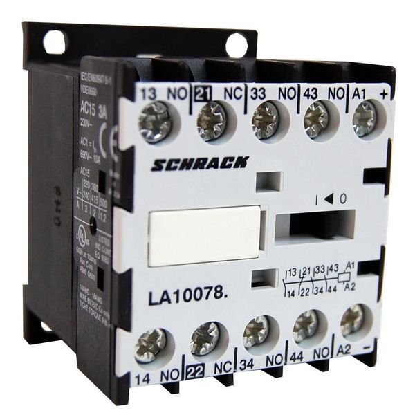 Mini Contactor 3NO+1NC, 3A, 24VDC image 1