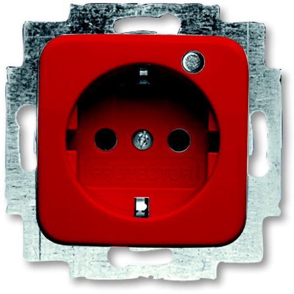2310EUGL/VA-217-12 CoverPlates (partly incl. Insert) Socket outlets red RAL 3020 image 1