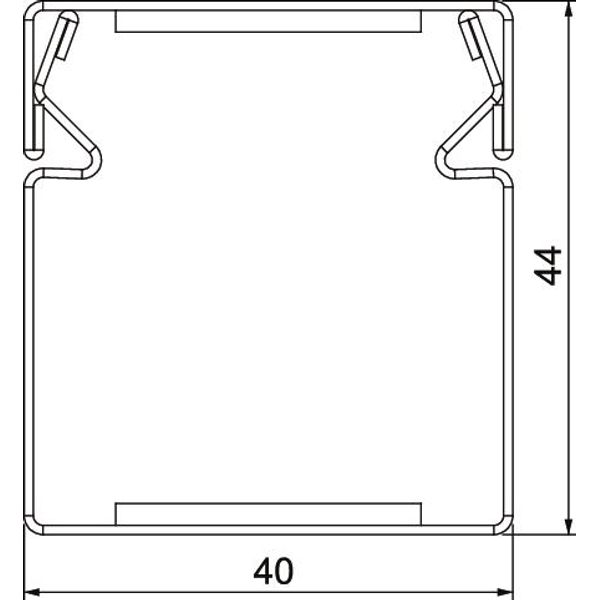 PLM D 0404 FS Installation duct metal with fire protection mesh 40x40x2000 image 2