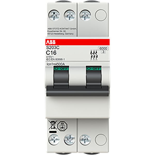 S203C-B32 Miniature circuit breaker - 3P - B - 32 A image 2