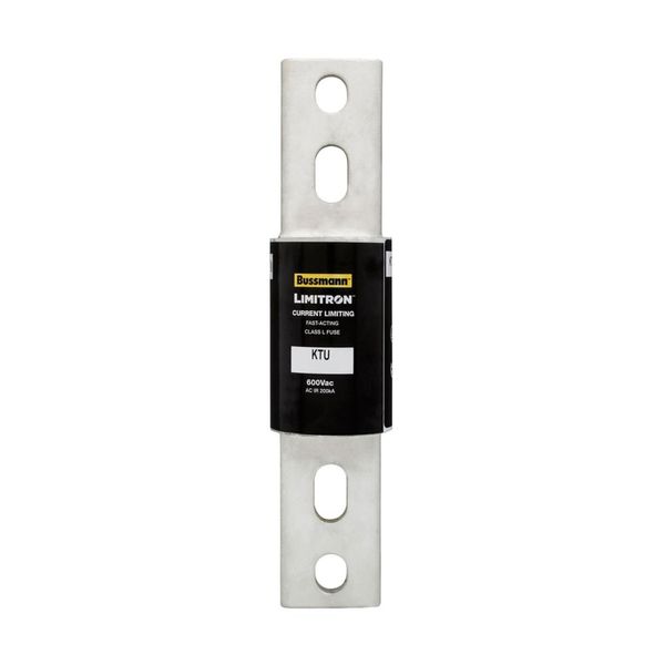 Eaton Bussmann Series KTU Fuse, Current-limiting, Fast Acting Fuse, 600V, 900A, 200 kAIC at 600 Vac, Class L, Bolted blade end X bolted blade end, Melamine glass tube, Silver-plated end bells, Bolt, 2.5, Inch, Non Indicating image 2