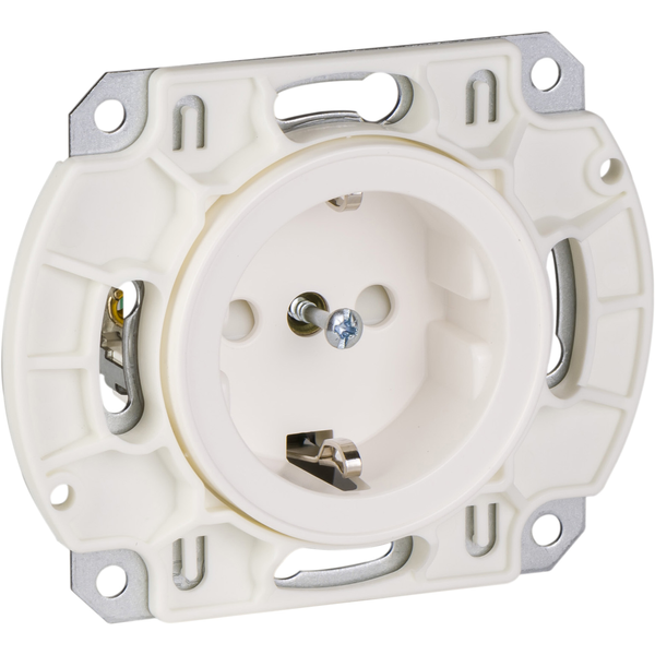 Robust - single socket-outlet - screwless - white image 4