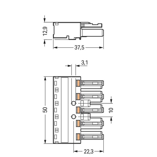 Socket 5-pole Cod. A white image 4