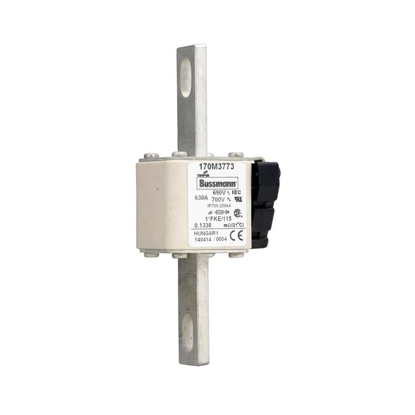 Fuse-link, high speed, 630 A, AC 690 V, compact size 1, 45 x 59 x 148 mm, aR, IEC, UL, single indicator image 12