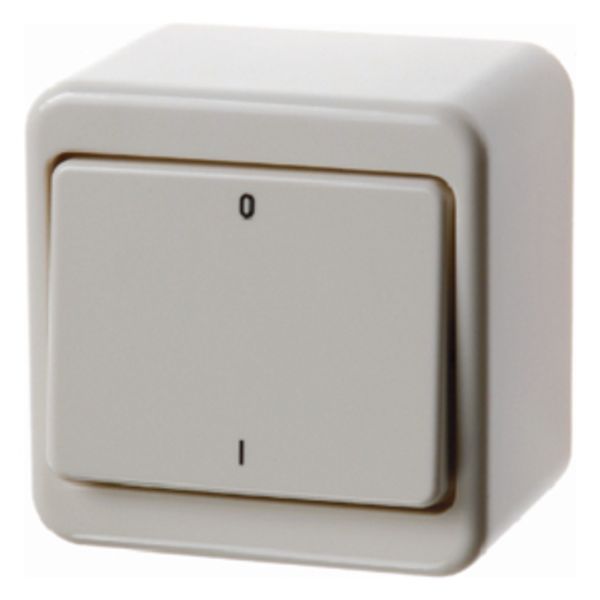 On/off switch 3pole imprint "0" + "I", surface-mtd, surface-mtd, white image 1