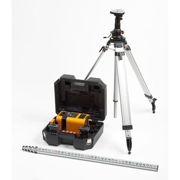 PLS H2 KIT PLS H2 Red Rotary Laser Kit with Tripod and Grade Rod image 1