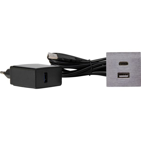 VersaPICK, quadratisch, edelstahl, USB-C, image 1