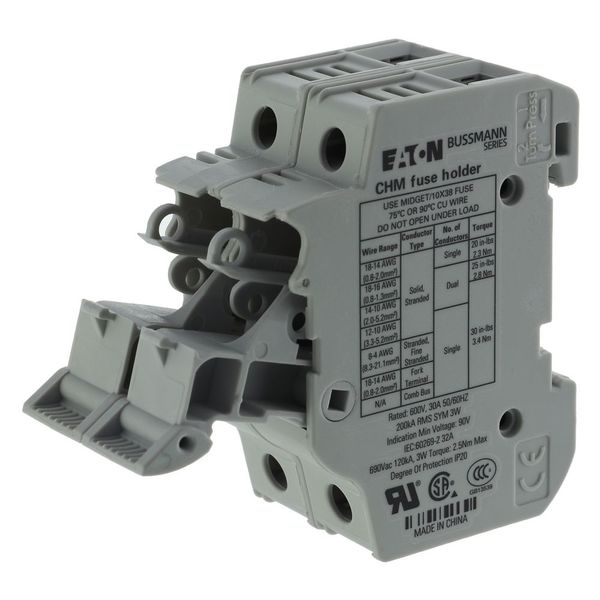 Fuse-holder, LV, 32 A, AC 690 V, 10 x 38 mm, 2P, UL, IEC, DIN rail mount image 29