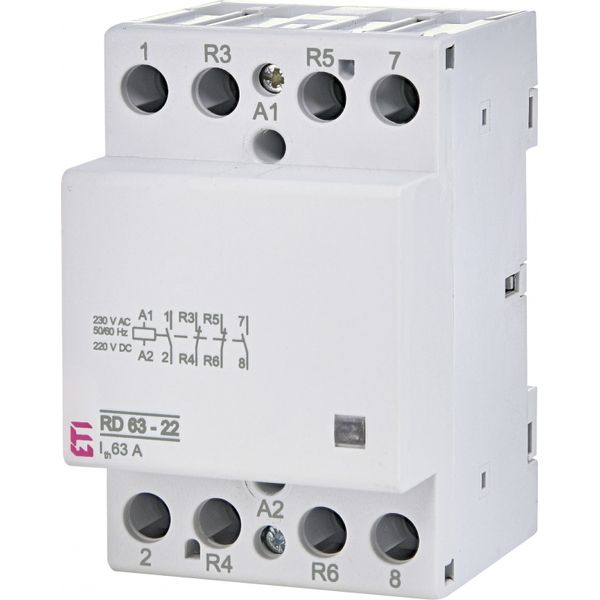 Modular contactor, RD 63-22-230V AC/DC image 1