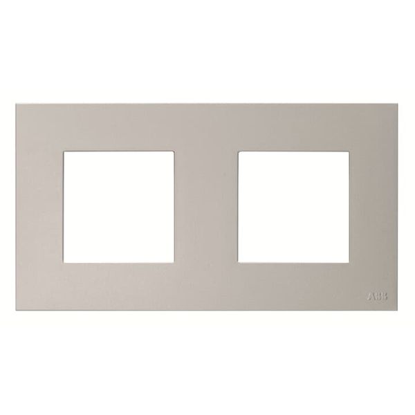 N2272.1 PL Frame 2-gang / 2+2-modules - Basic - Silver image 1