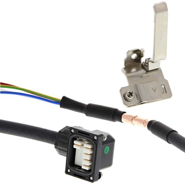 1S series servo motor power cable, 15 m, 230 V: 100 to 750 W image 1