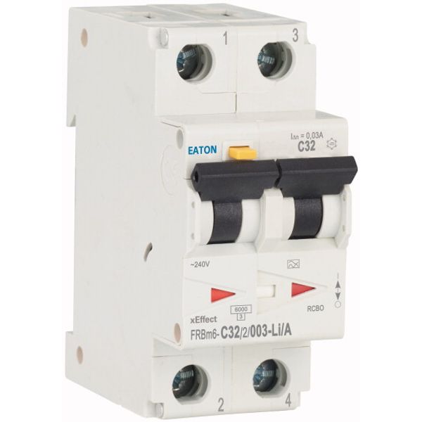 RCD/MCB combination, 32 A, 30 mA, MCB trip characteristic: C, 2p, RCD trip characteristic: LIA image 3