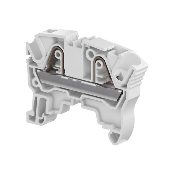 MODULAR TERMINAL BLOCKS, FEED-THROUGH, PI-SPRING TERMINAL BLOCK, BLUE, PRODUCT SPACING .315 IN [8 MM], 2 POSITION, DIN RAIL image 1