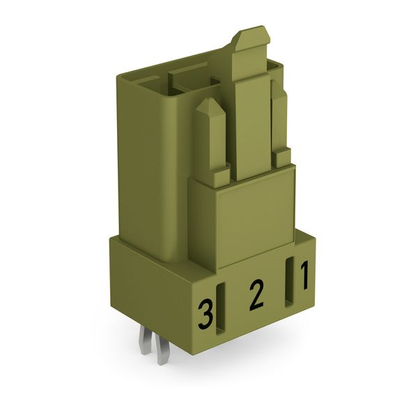 Plug for PCBs straight 3-pole light green image 1