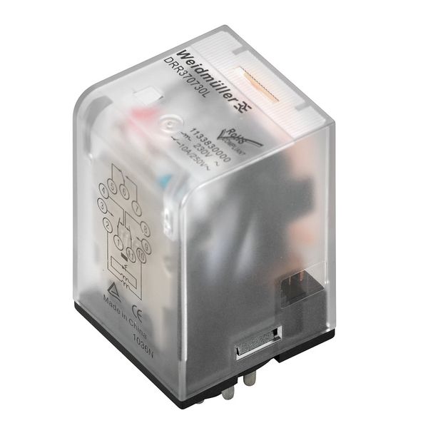 Industrial relay, 24 V AC, red LED, 3 CO contact (AgSnO) , 250 V AC, 1 image 1