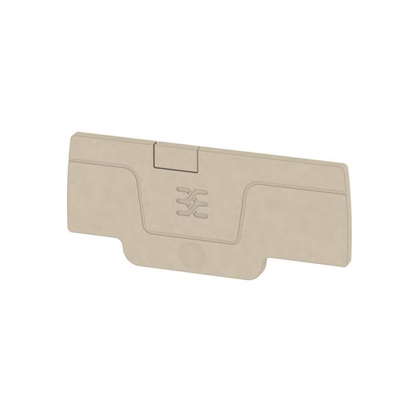 End plate (terminals), 59.61 mm x 2.1 mm, dark beige image 1