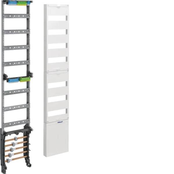 Distribution panel, univers Z, 1350mm, 7-row, with SaS 5-pole, terminals, PE/N horizontal. image 1