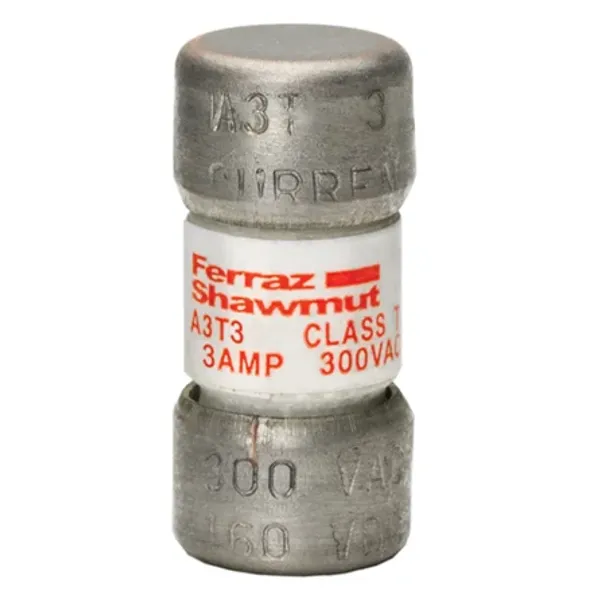 Fuse A3T - Class T - Fast-Acting 300VAC 160VDC 3A Ferrule image 1