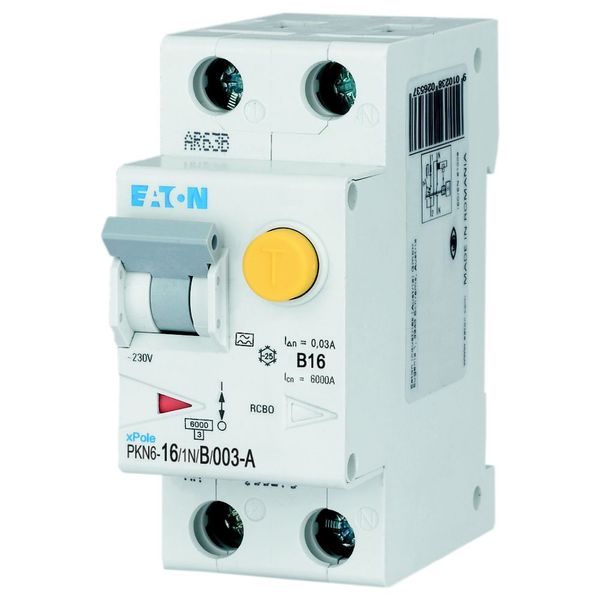 RCD/MCB combination, 16 A, 30 mA, MCB trip characteristic: B, 1p+N, RCD trip characteristic: A image 6