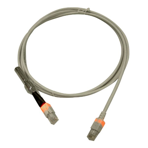 LED Patchcord RJ45 unshielded, Cat.6, LS0H, Grey, 7.0m image 1