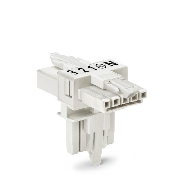 T-distribution connector 5-pole Cod. A white image 1