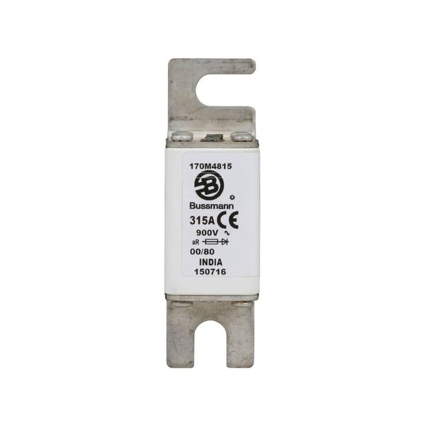 Fuse-link, high speed, 315 A, AC 900 V, size 00, 30 x 47 x 98 mm, aR, DIN, IEC, single indicator image 12