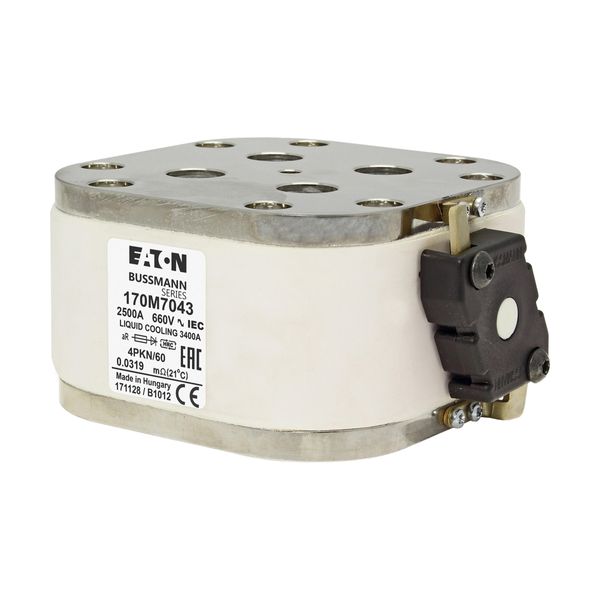 Fuse-link, high speed, 2500 A, AC 660 V, size 4, 120 x 105 x 59 mm, aR, IEC, single indicator image 11