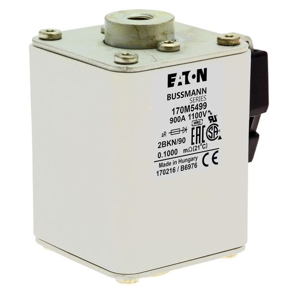 Fuse-link, high speed, 900 A, AC 1100 V, size 2, 61 x 77 x 91 mm, aR, IEC, UL, single indicator image 23