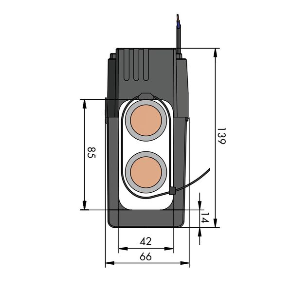 Split-core current transformer Primary rated current: 600 A Secondary image 2