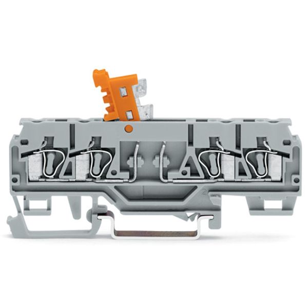 4-conductor disconnect/test terminal block with pivoting knife disconn image 3