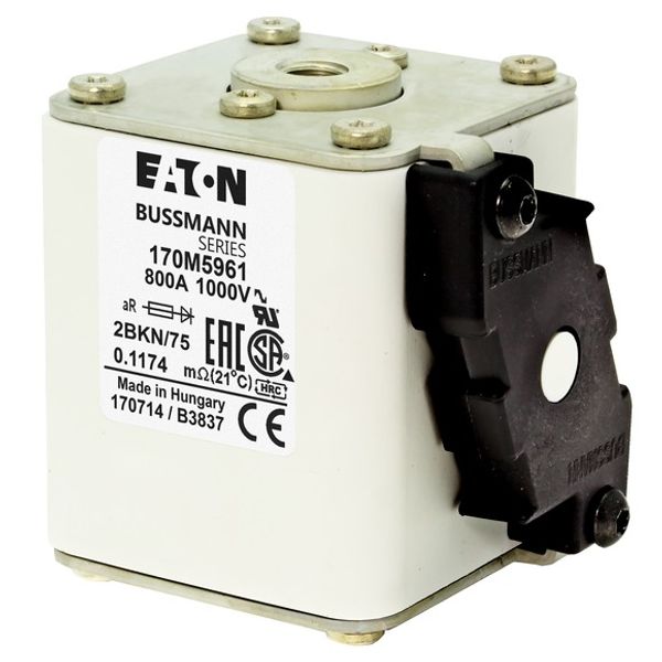 Fuse-link, high speed, 315 A, AC 1000 V, DIN 2, aR, DIN, IEC, single indicator image 9