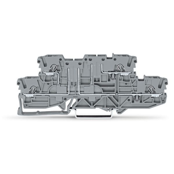 Double-deck terminal block 4-conductor through terminal block for DIN- image 1