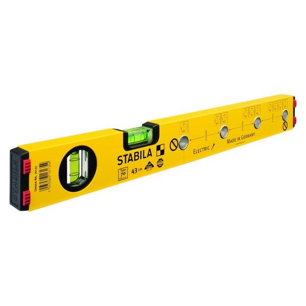 16136 Electrician's spirit level Type 70 8 metal sleeves (5f.frame) 120cm 16136 image 1