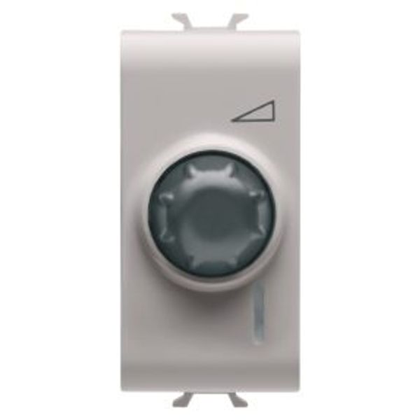 ELECTRONIC, ROTATING REGULATOR WITH TWO-WAY SWITCH - 230V ac 50/60Hz - RESISTIVE 100-500W / INDUCTIVE 100-500VA - 1 M - NAT. SATIN BEIGE - CHORUSMART image 1