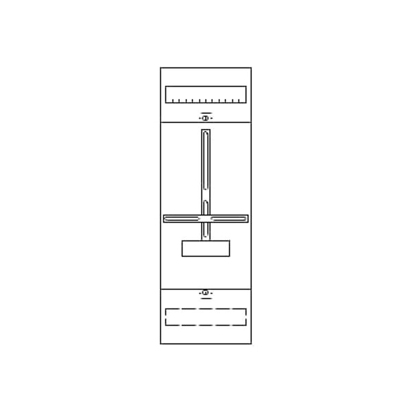 1ZF1 Meter panel, 750 mm x 250 mm (HxW), Number of Rows: 0, Panel Width: 1 image 1