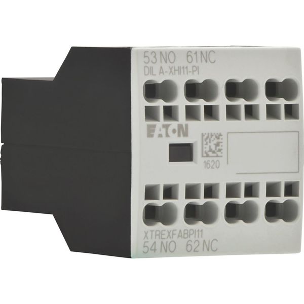 Auxiliary contact module, 2 pole, Ith= 16 A, 1 N/O, 1 NC, Front fixing, Push in terminals, DILA, DILM7 - DILM38 image 8