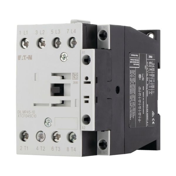 Contactor, 4 pole, AC operation, AC-1: 45 A, 1 N/O, 230 V 50/60 Hz, Screw terminals image 15