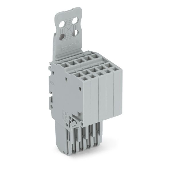 2-conductor female connector Push-in CAGE CLAMP® 1.5 mm² gray image 1