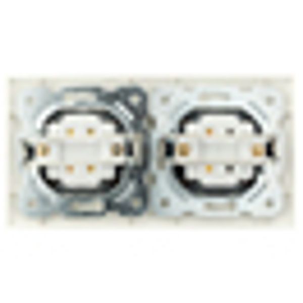 Set on/off switch, series switch with 2gang frame, white image 4
