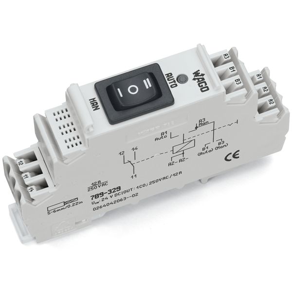 Relay module Nominal input voltage: 24 VDC 1 changeover contact image 3