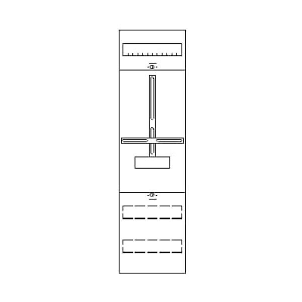 1ZF21 Meter panel, 900 mm x 250 mm (HxW), Number of Rows: 0, Panel Width: 1 image 2