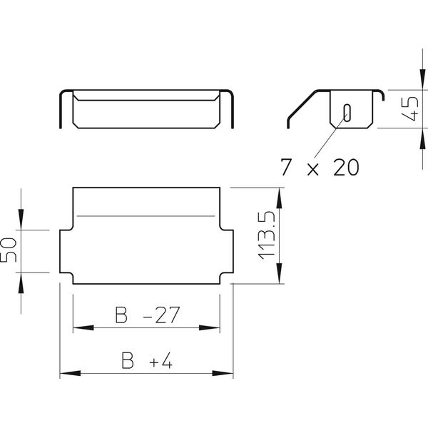 LALB 50 FT Support plate for cable ladder B500mm image 2