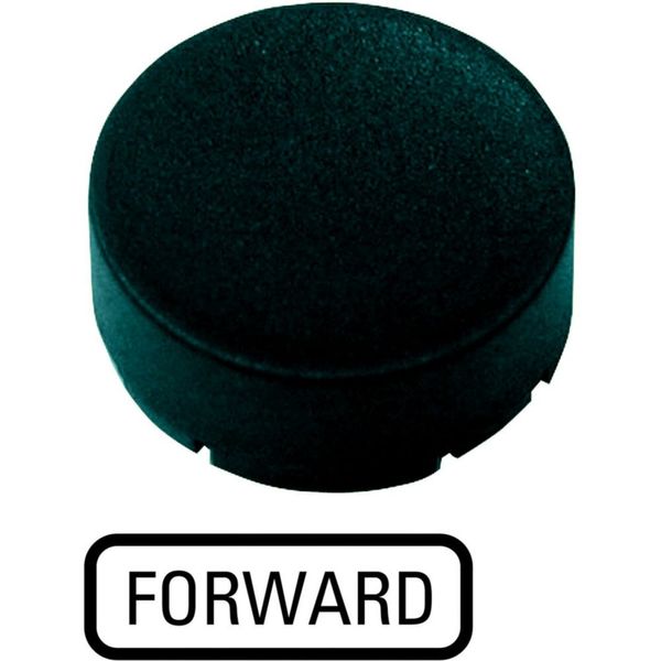 Button plate, raised black, FORWARD image 3