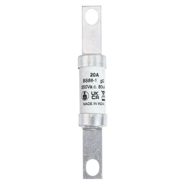 Fuse-link, low voltage, 20 A, AC 550 V, BS88, 21 x 129  mm, gL/gG, BS image 17