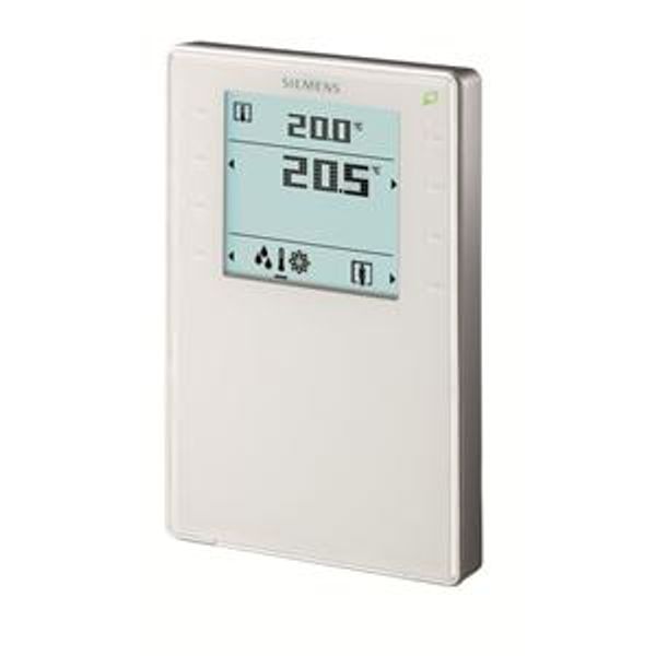 QMX3.P44 - Room operator unit KNX with sensors for temperature, humidity, segmented backlit display, touchkeys, white image 1